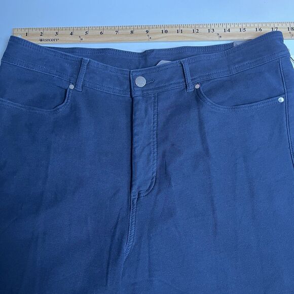 Calia kickback wide leg pant relaxed fit womens 16 navy blue high rise NEW - Picture 6 of 7